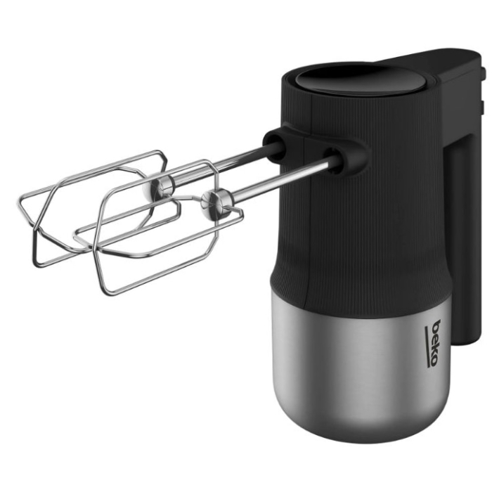 Mixer de mana BEKO HMM81504BX, 500W, 4 Trepte Viteza, Negru-Argintiu [5]