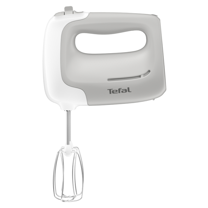 Mixer de mana Tefal Prep'Mix HT450B38, 450W, 5 trepte viteza, 2 teluri, 2 carlige, functie turbo, alb & gri [4]