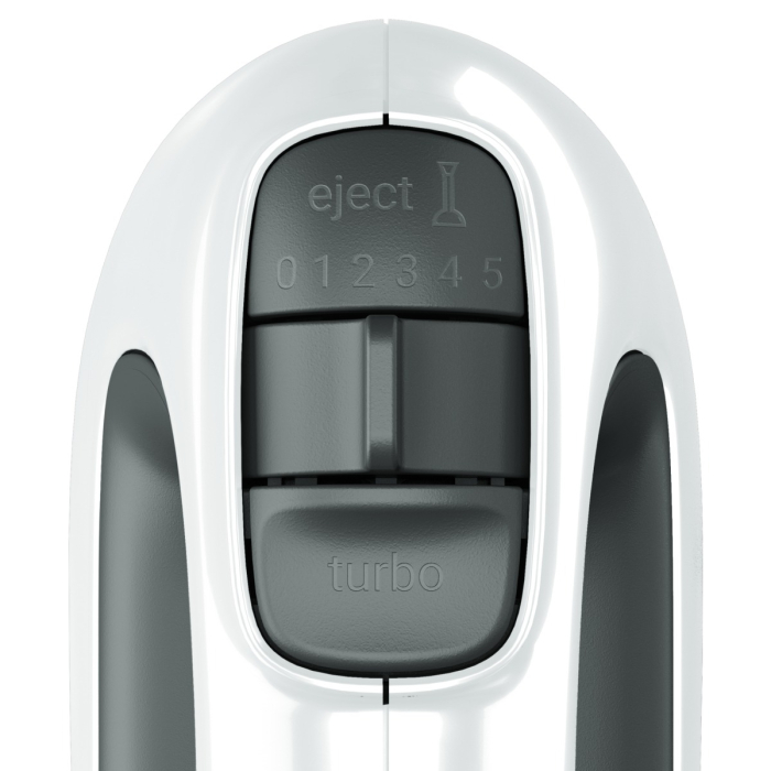 Mixer de mana Tefal Prep'Mix HT461138, 500W, 5 trepte viteza, functie turbo, 2 teluri, 2 carlige, picior pasator, pahar gradat, alb [10]