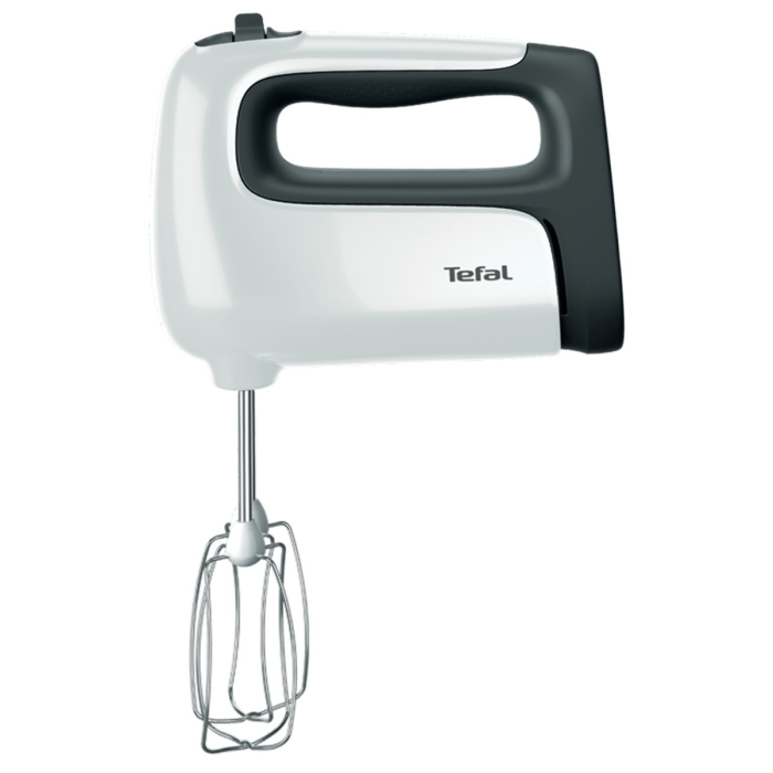 Mixer de mana Tefal Prep'Mix HT461138, 500W, 5 trepte viteza, functie turbo, 2 teluri, 2 carlige, picior pasator, pahar gradat, alb [6]