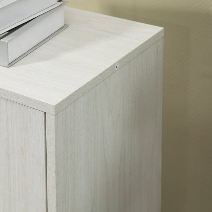  Mobilier Dulap Baie cu 4 Sertare si 2 Niveluri, Modern si Practic pentru Baie, 54x29x83 cm, Alb [9]