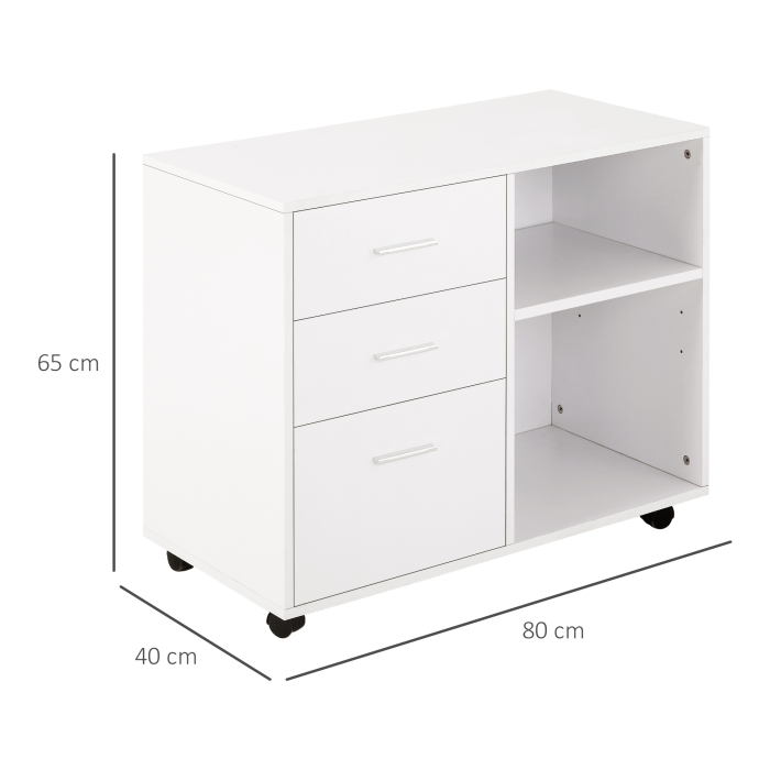  Mobilier Imprimanta - Alb, cu Sertare, Rafturi si Roti [3]