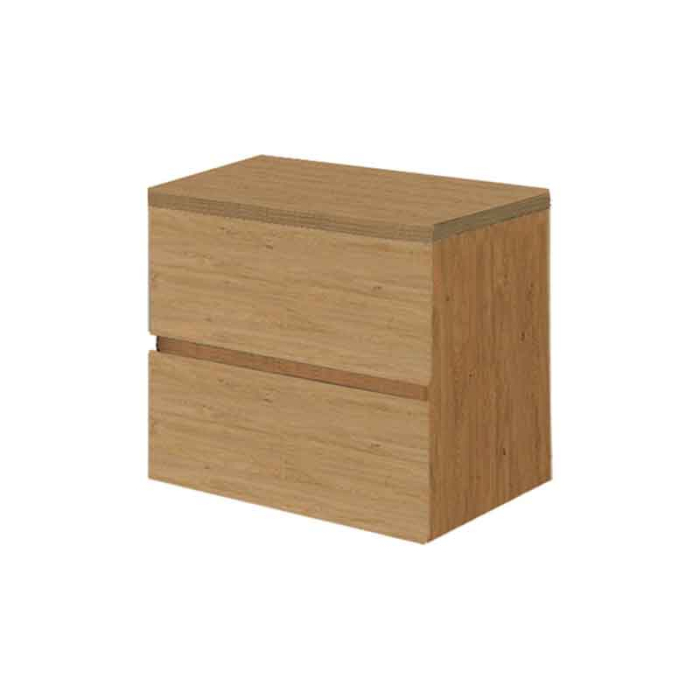 Mobilier lavoar suspendat Fluminia Genova 60, modular, 2 sertare soft close, Rovere Naturale [3]