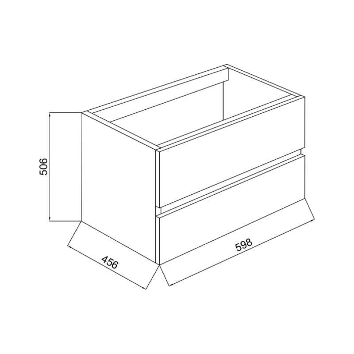 Mobilier lavoar suspendat Fluminia Genova 60, modular, nero mat, laterale rovere moka [4]