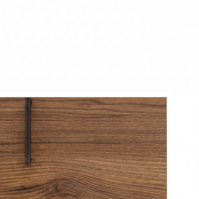 Mobilier lavoar suspendat Fluminia Pisa 80, front neted, maner negru, 2 sertare, tabacco [4]