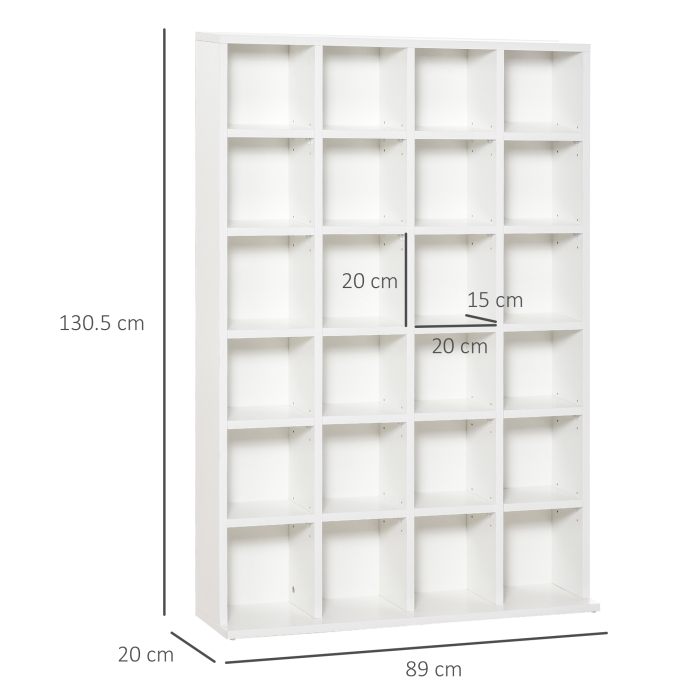 Mobilier Librerie in Lemn 24 Compartimente, Alb, 130.5x89x20cm [3]