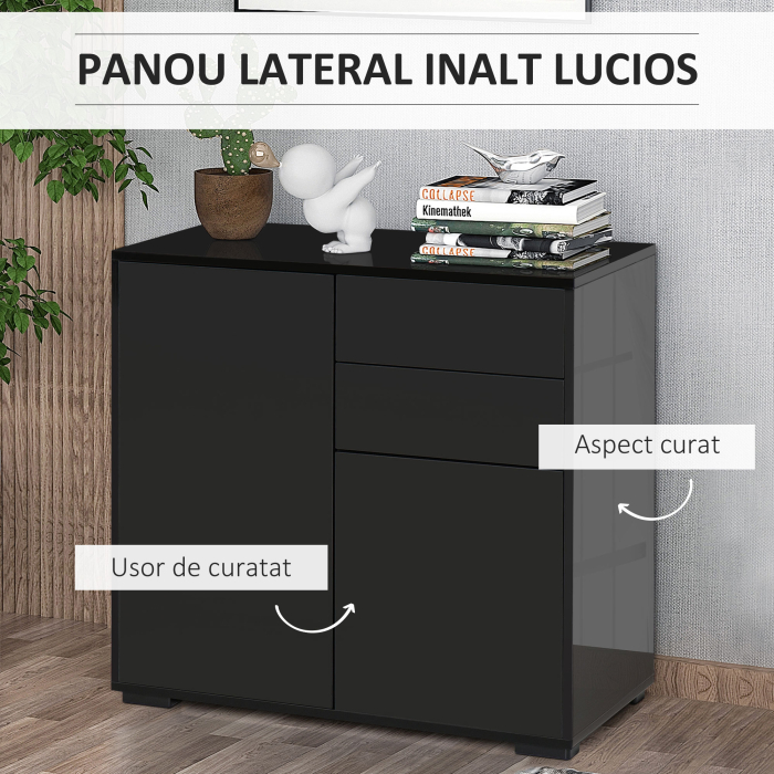  Mobilier Multiuz 79×36×74 cm - Alb cu Sertare si Dulapuri Push [6]