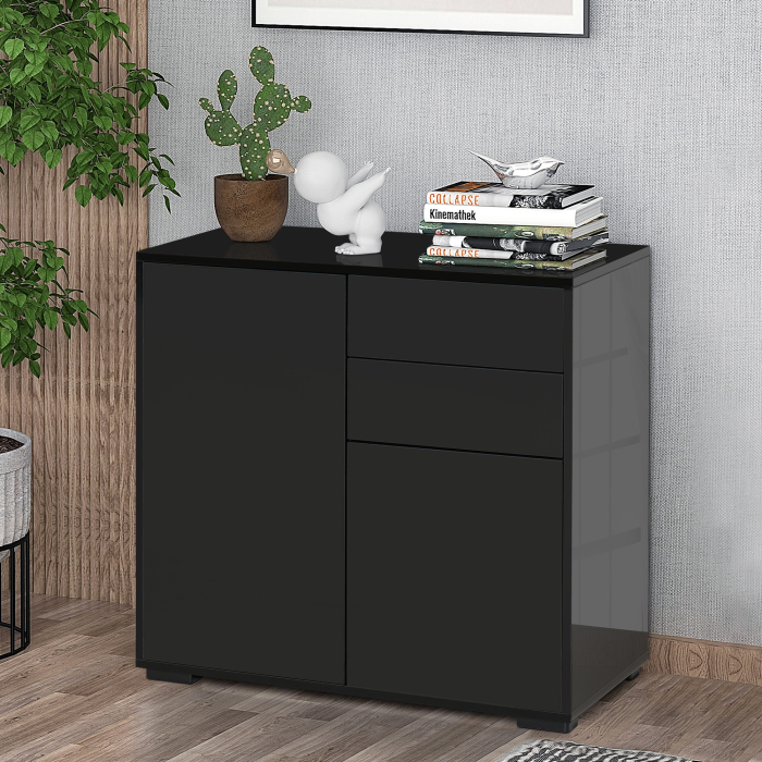  Mobilier Multiuz 79×36×74 cm - Alb cu Sertare si Dulapuri Push [2]
