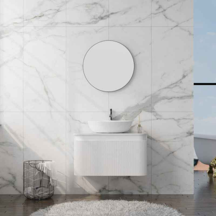 Mobilier pentru lavoar, Spectrum, Milena 80, riflat alb mat [2]