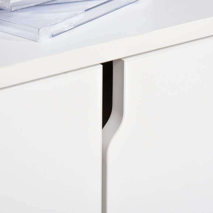 Mobilier Suport TV  Pana la 42 inchi cu Dulapior si Etajere Deschise, din Lemn, 120x30x41cm [6]