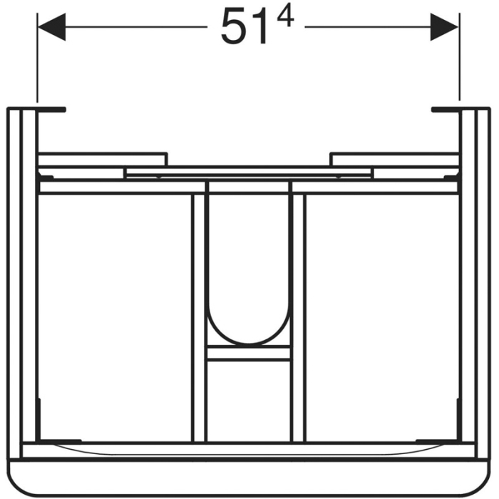 Mobilier suspendat Geberit Smyle Square, 60 cm, 2 sertare Soft Close, rezistent umiditate, alb lucios [5]