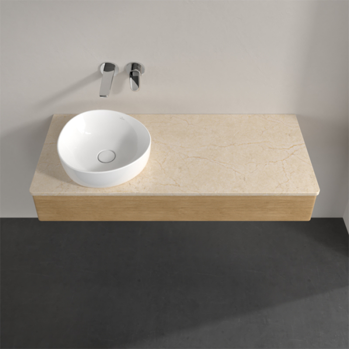 Mobilier suspendat pentru lavoar, Villeroy & Boch, Antao, 120 cm, cu un sertar, crem/stejar [3]