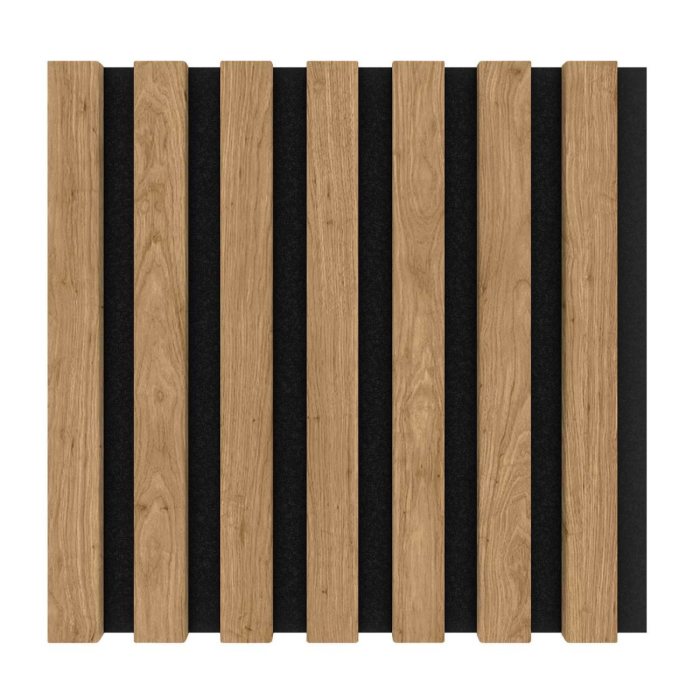 Modul riflaj MDF decorativ LDA PREMIUM de tip panou acustic, Stejar Saragossa, 30x30 cm [2]
