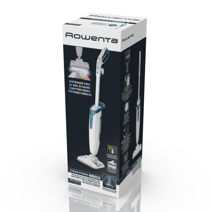 Mop cu abur Rowenta Steam Power RY6597WH, 1200 W, 0.6 L, filtru anticalcar, 3 setari abur, alb [6]