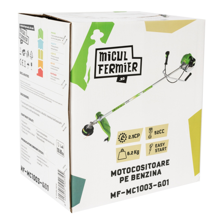 Motocositoare Micul Fermier 2.5CP, 52CC, motor benzina 2T, pornire rapida, 3 accesorii, tija 28mm [4]