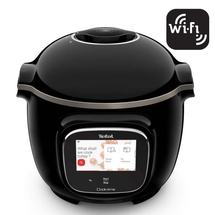 Multicooker inteligent cu gatire sub presiune Tefal Cook4me Touch CY912831 cu conexiune WiFi, aplicatie dedicata, 13 programe de gatire, ecran tac [15]