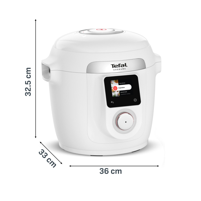 Multicooker inteligent cu gatire sub presiune Tefal Cook4Me Wi-Fi 10 in 1 CY9621F2, 10 programe de gatire, vas ceramic antiaderent 6 L, Wi-Fi, ecran L [7]