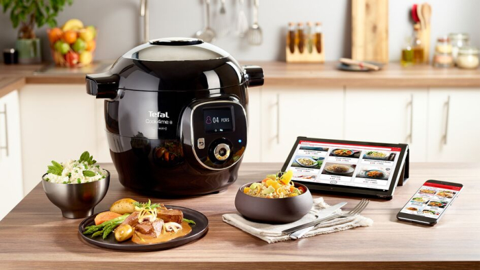 Multicooker inteligent Tefal Cook4Me+ Connect CY855830, aparat de gatit sub presiune cu conexiune bluethooth, vas cu invelis ceramic antiaderent 6L, [7]