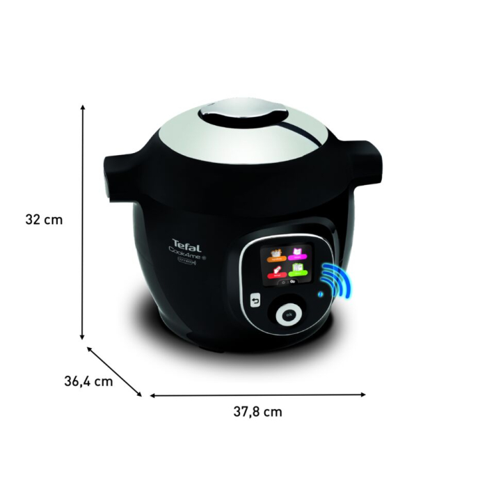 Multicooker inteligent Tefal Cook4Me+ Connect CY855830, aparat de gatit sub presiune cu conexiune bluethooth, vas cu invelis ceramic antiaderent 6L, [24]