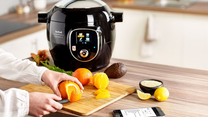 Multicooker inteligent Tefal Cook4Me+ Connect CY855830, aparat de gatit sub presiune cu conexiune bluethooth, vas cu invelis ceramic antiaderent 6L, [4]