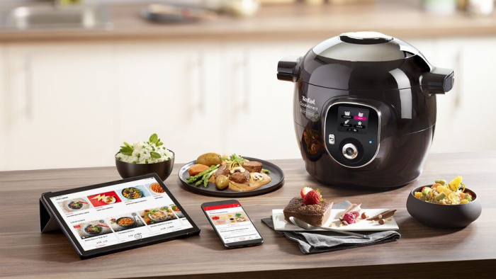 Multicooker inteligent Tefal Cook4Me+ Connect CY855830, aparat de gatit sub presiune cu conexiune bluethooth, vas cu invelis ceramic antiaderent 6L, [8]