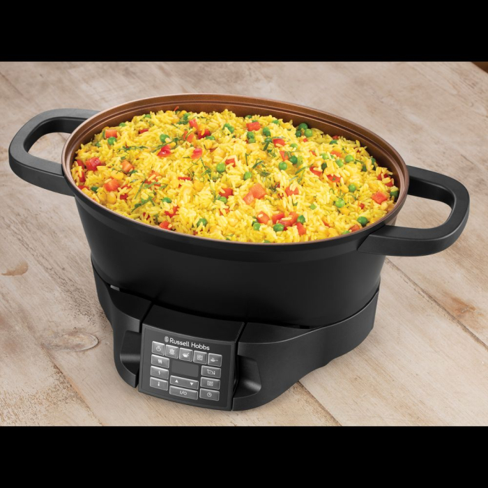 Multicooker Russell Hobbs Good to Go, multiple functii gatit, vas antiaderent, afisaj digital, timer programabil, negru [4]