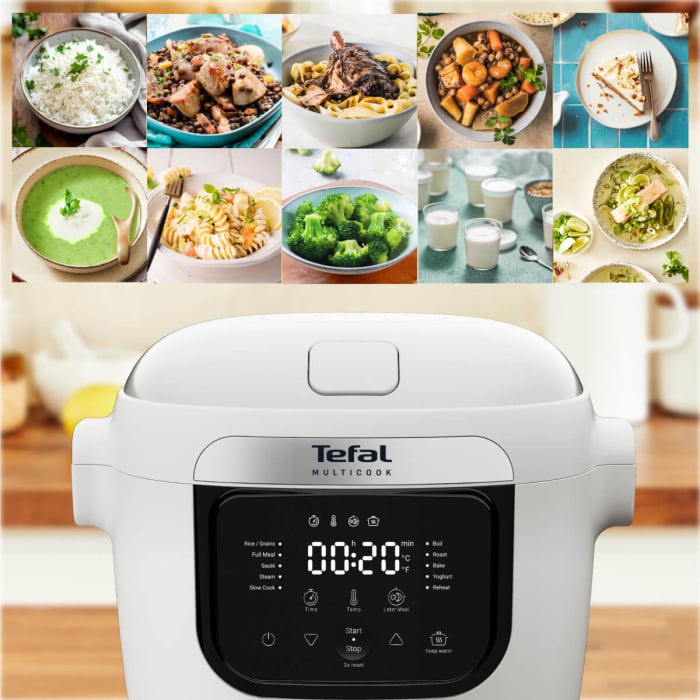 Multicooker Tefal Multicook Basic MY700BF0, 700W, 6 L, 10 programe de gatire, temperatura ajustabila, functie pastrare la cald, bol cu 2 manere, [5]