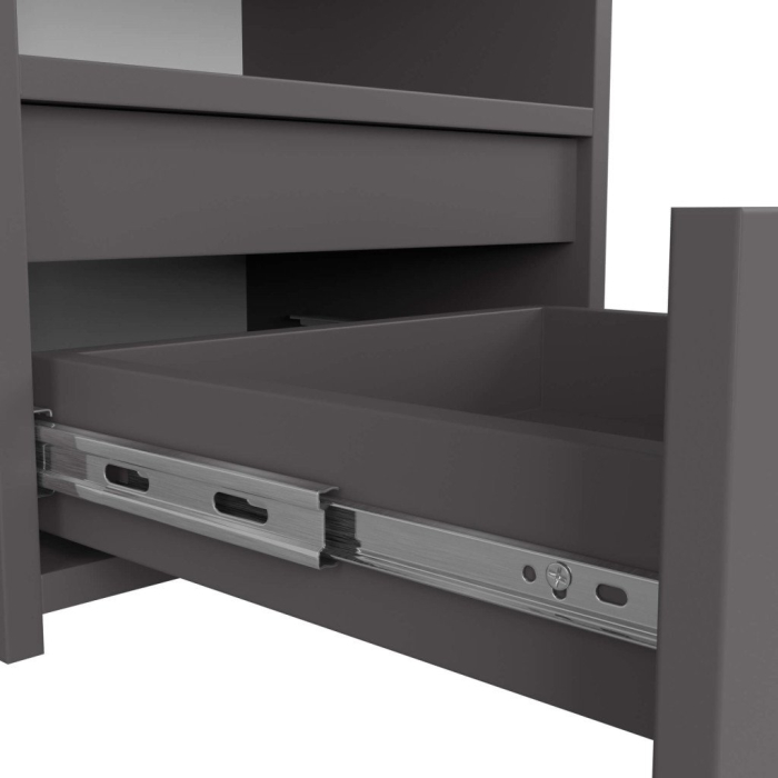 Noptiera cu 1 sertar, PAL laminat 16mm, 40x35x40 cm, gri [3]