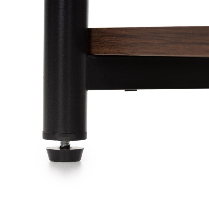 Noptiera cu 3 rafturi din PAL si cadru metalic, 35x31x59 cm, maro inchis [14]