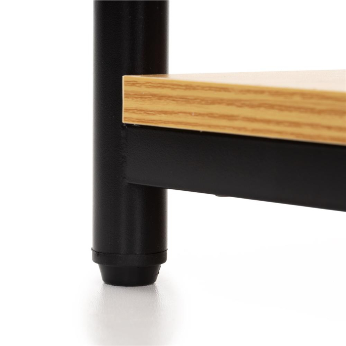 Noptiera cu 3 rafturi din PAL si cadru metalic, 35x31x59 cm, maro natur [6]