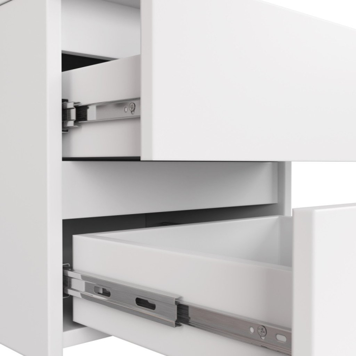 Noptiera cu 3 sertare, PAL laminat 16 mm, 40x35x57 cm, alb [6]