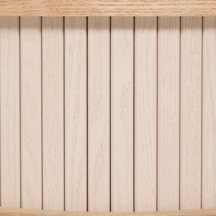 Noptiera rotunda Atmosphera Nysos cu 2 usi glisante si raft interior, 40x54 cm, crem natur [9]