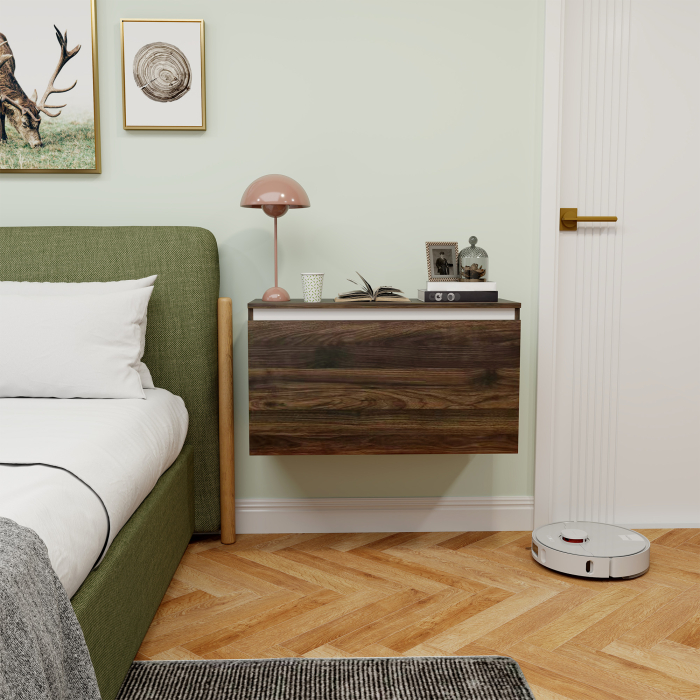  Noptiera Suspendata - Sertar Depozitare, 80×30×45 cm, Maro [9]