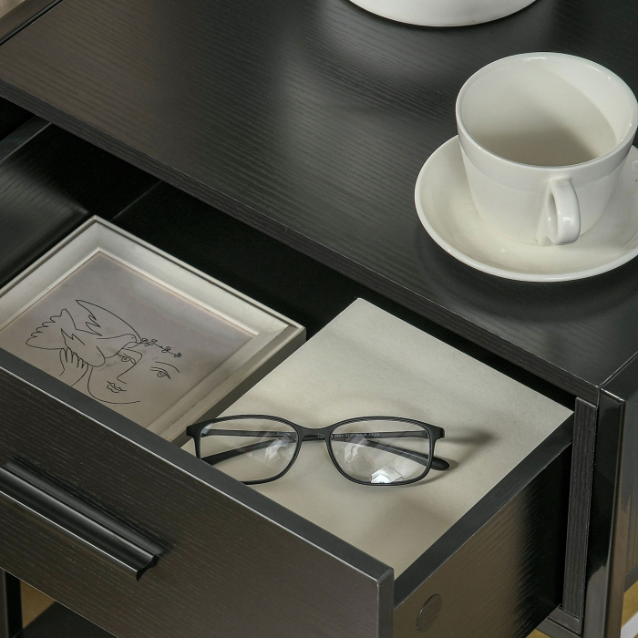  Noptiere Moderne (set 2 buc) cu sertar si raft [9]