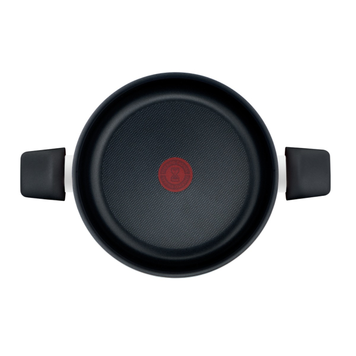 Oala cu capac Tefal Easy Series B5924602, 24 cm, 2.67 L, aluminiu, invelis antiaderent Titanium, indicator Thermo-Signal™, capac din sticla, margini [2]