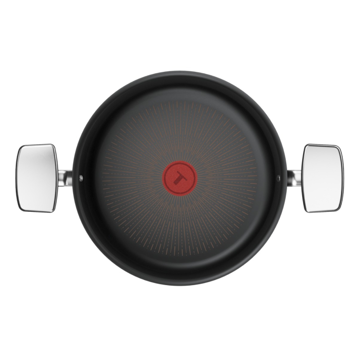 Oala cu capac Tefal Excellence+ G3284653, 24 cm, 5 L, invelis antiaderent, tehnologie FUSIONCORE, Thermo-Signal™, manere nituite, aluminiu, inductie [4]