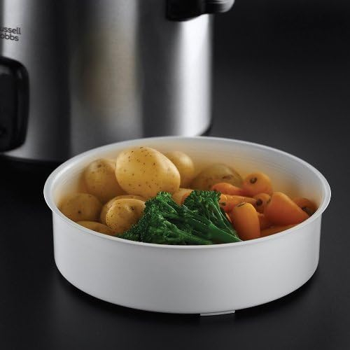 Oala de gatit orez Russell Hobbs 19750-56 Cook@Home, 1.8L (10 portii), functie mentinere cald, vas non-adeziv, Inox/Negru [5]