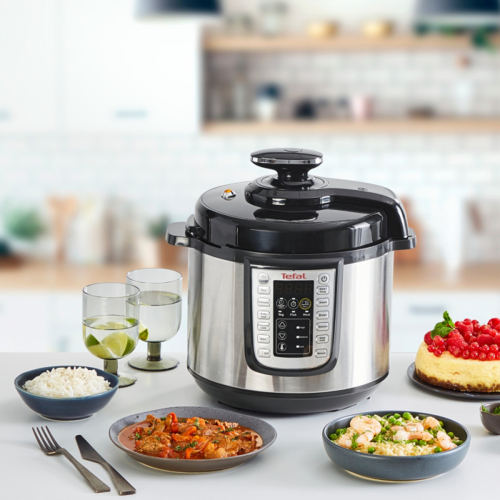 Oala sub presiune electrica Tefal One Pot CY505EE0, 1200W, 5.8L, 25 de programe, functie pastrare la cald, temperatura - timp ajustabile, negru & [6]