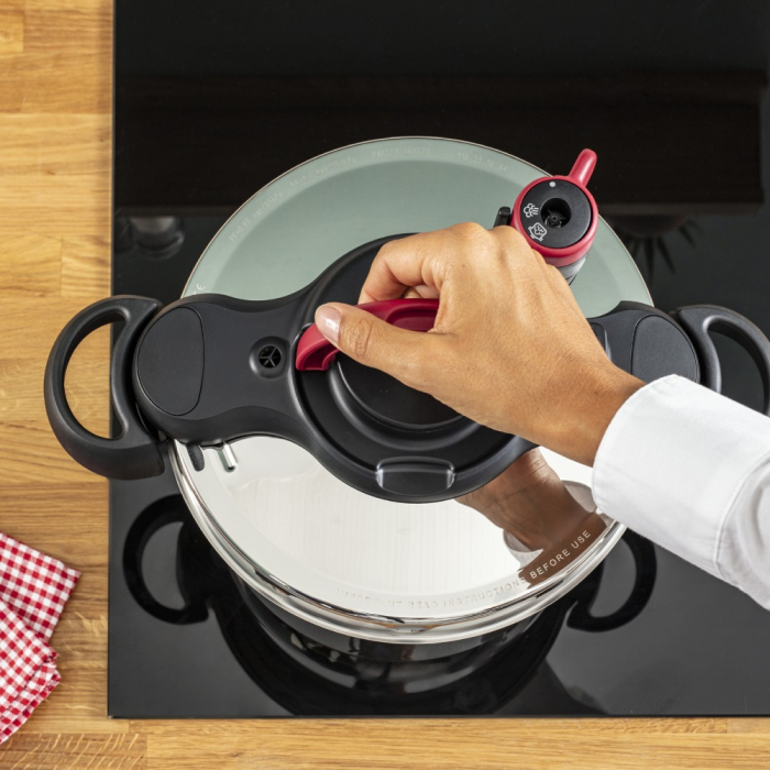 Oala sub presiune Tefal ClipsoMinut'® Easy P4624966, compatibil cu inductia, inox, indicator de presiune, 5 puncte de securitate, argintiu [8]