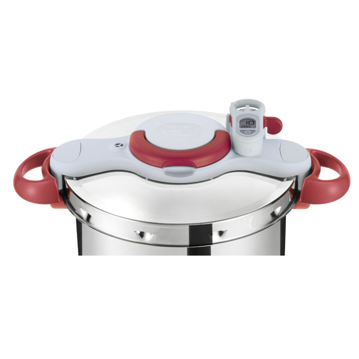 Oala sub presiune Tefal ClipsoMinut Perfect P4620733, 6 L, compatibil cu inductia, inox, indicator de presiune, 5 puncte de securitate, argintiu [10]