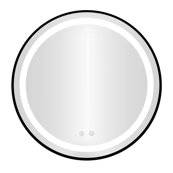 Oglinda baie LED rotunda cu functie anti-aburire, iluminare reglabila cu control tactil, 60 cm, negru [5]
