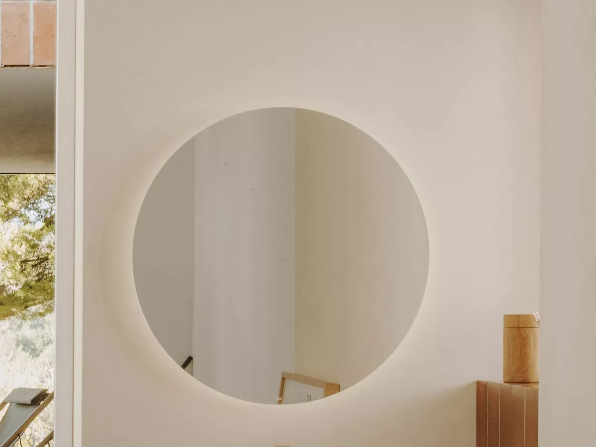 Oglinda baie Roca Luna, suspendata, 80 cm, iluminare, A812401000 [2]