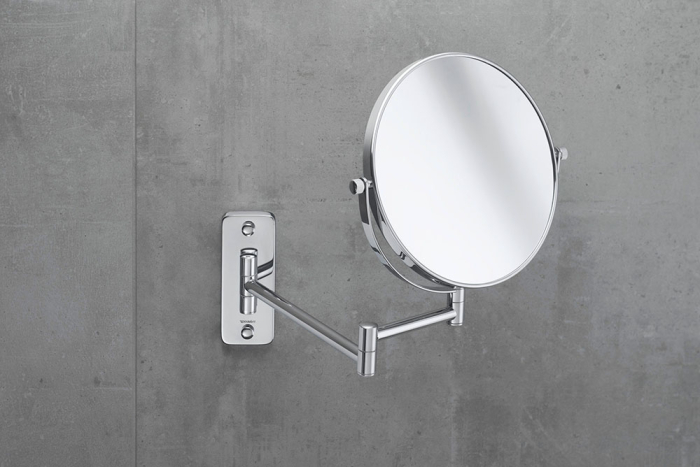 Oglinda cosmetica Duravit 0099121000, D-Code, pivotanta, numar orificii instalare 2, tip instalare pe perete, crom [6]