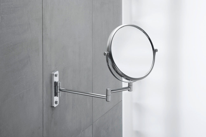 Oglinda cosmetica Duravit 0099121000, D-Code, pivotanta, numar orificii instalare 2, tip instalare pe perete, crom [5]