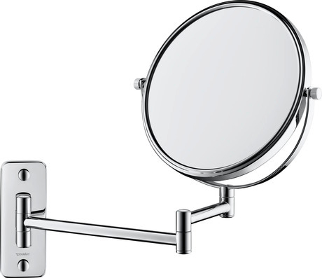Oglinda cosmetica Duravit 0099121000, D-Code, pivotanta, numar orificii instalare 2, tip instalare pe perete, crom [2]