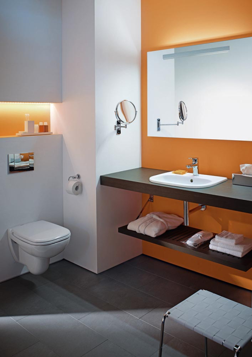 Oglinda cosmetica Duravit 0099121000, D-Code, pivotanta, numar orificii instalare 2, tip instalare pe perete, crom [7]