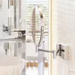 Oglinda cosmetica Hansgrohe AddStoris 41791000, 188 mm, 3X, rotativa, montare pe perete, metal, crom [5]