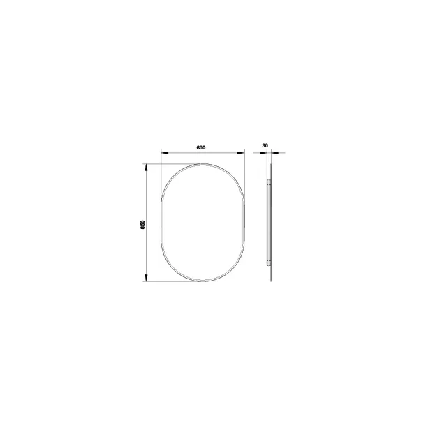 Oglinda cu iluminare Led Gala Moira 60x85 cm auriu [2]