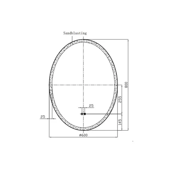 Oglinda cu iluminare si dezaburire Fluminia Picasso-EX-60 60 cm [3]
