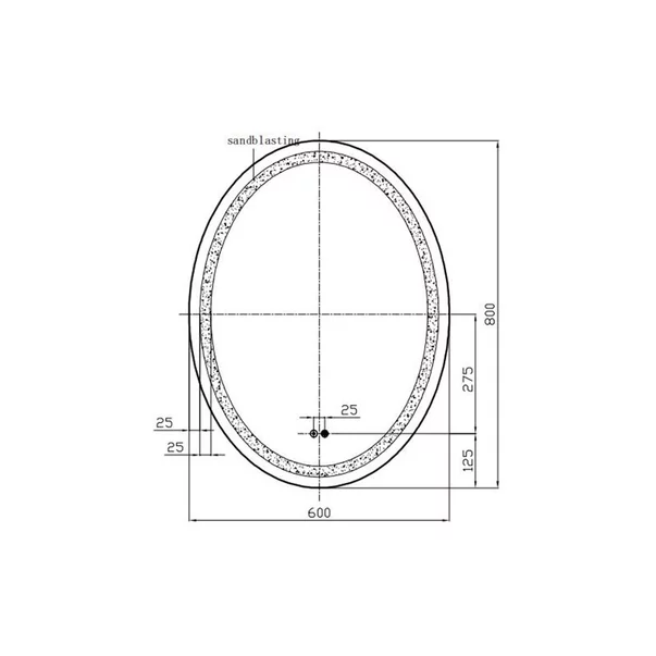 Oglinda cu iluminare si dezaburire Fluminia Picasso-IN-60 60 cm [3]
